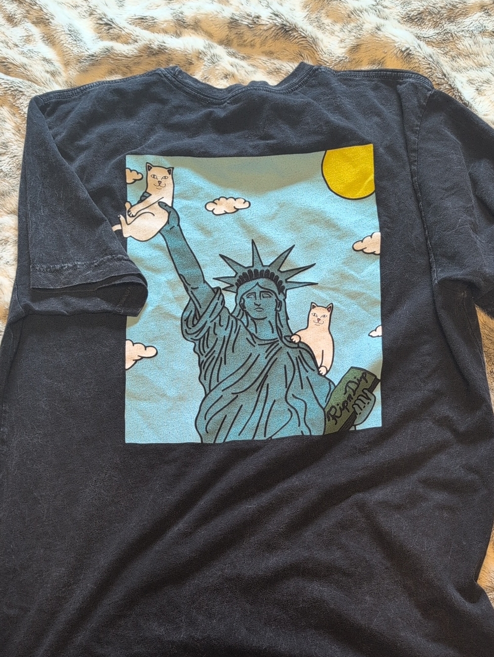 Ripndip Black Tee with White Brand Tag
